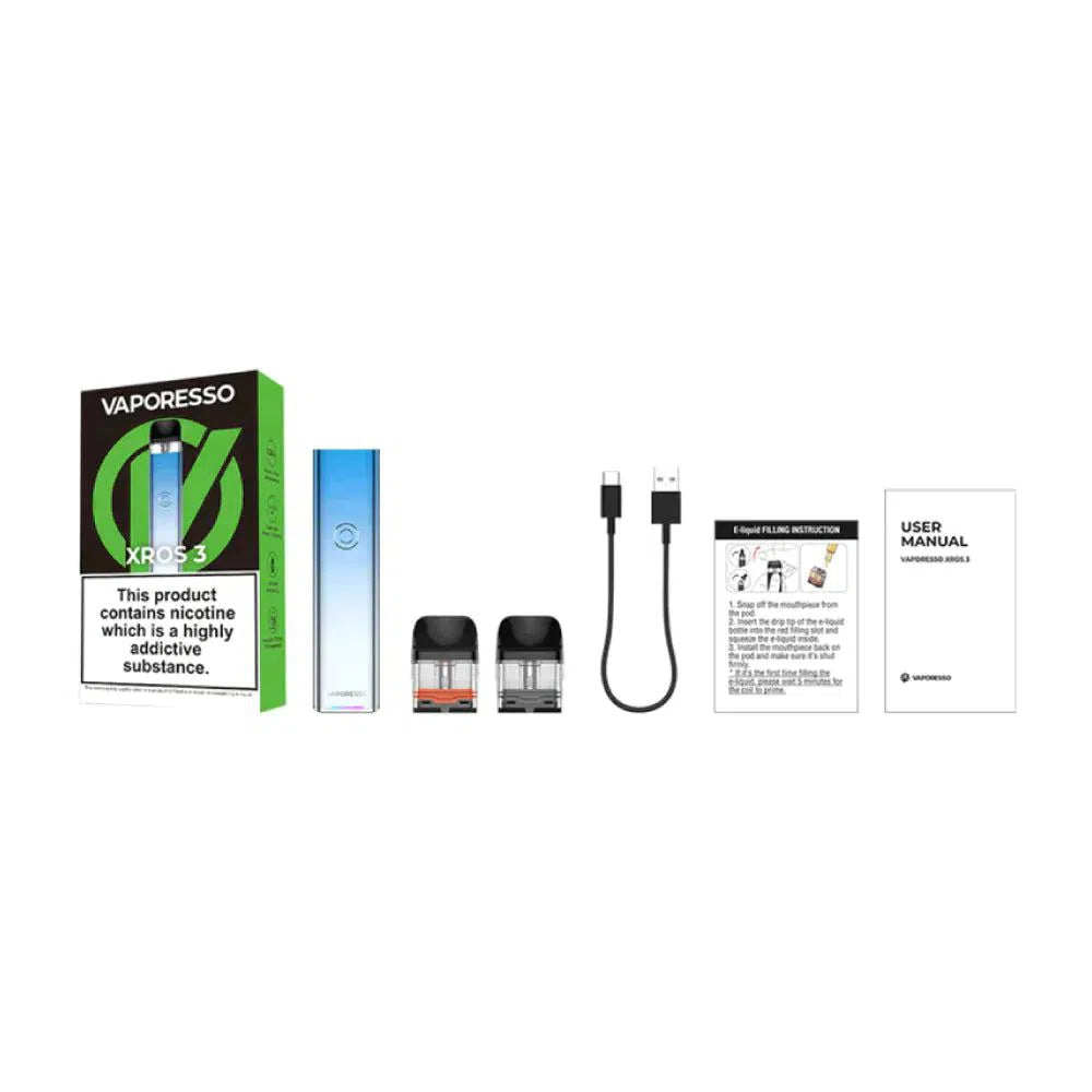 Vaporesso Xros 3 Pod System Starter Kit NYC GLASS 718 Vaporesso Xros 3 Pod System Starter Kit NYC GLASS 718