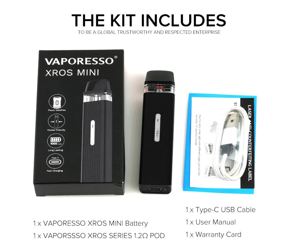 Vaporesso Xros Mini Pod System Starter Kit NYC GLASS 718 Vaporesso Xros Mini Pod System Starter Kit NYC GLASS 718