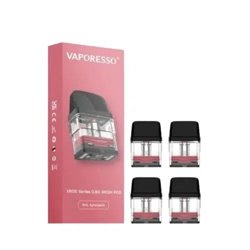 Vaporesso Xros Pod Replacements 4pk-Replacement Pods-Vaporesso-Vaporesso Xros 2ml Refillable Replacement Pods 4pk 0.8ohm 2ml Mesh-NYC Glass