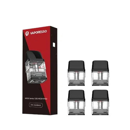 Vaporesso Xros Pod Replacements 4pk-Replacement Pods-Vaporesso-Vaporesso Xros 2ml Refillable Replacement Pods 4pk 1.0ohm 2ml Mesh-NYC Glass