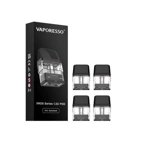 Vaporesso Xros Pod Replacements 4pk-Replacement Pods-Vaporesso-Vaporesso Xros 2ml Refillable Replacement Pods 4pk 1.2ohm 2ml Mesh-NYC Glass