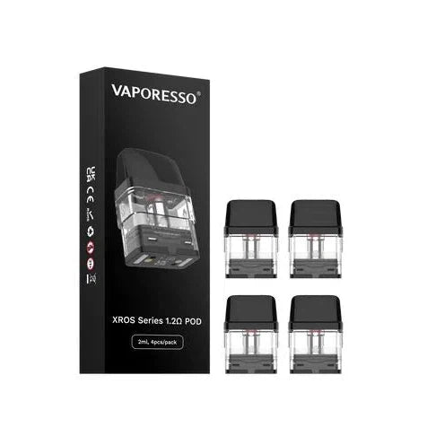 Vaporesso Xros Pod Replacements 4pk-Vaporesso-Vaporesso Xros 2ml Refillable Replacement Pods 4pk 1.2ohm 2ml Mesh-NYC Glass