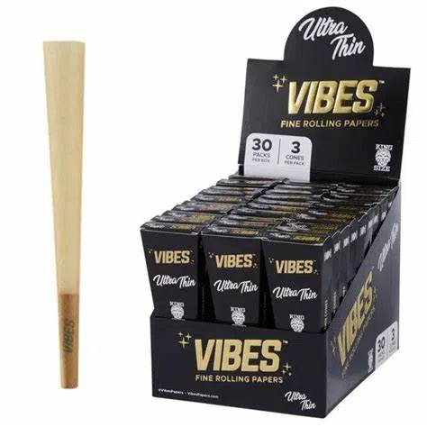 Vibes Coffin Cone King Size - 30pk Box-Vibes-Ultra Thin Box-NYC Glass
