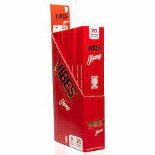 Vibes Cones King Size - 8pk Box-Vibes-Vibes Hemp (Red) Cones King Size Box-NYC Glass