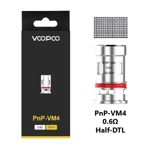VooPoo PnP Replacements Coils-VooPoo Coils-VooPoo-VM4 0.6ohm 5pk-NYC Glass