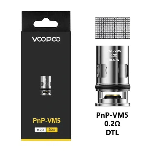 VooPoo PnP Replacements Coils-VooPoo Coils-VooPoo-VM5 0.2ohm 5pk-NYC Glass
