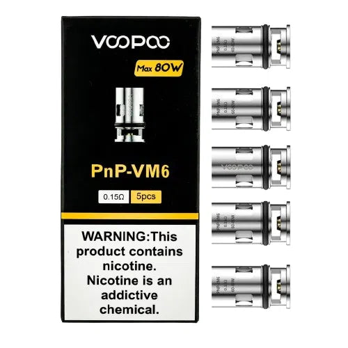 VooPoo PnP Replacements Coils-VooPoo Coils-VooPoo-VM6 0.15ohm 5pk-NYC Glass