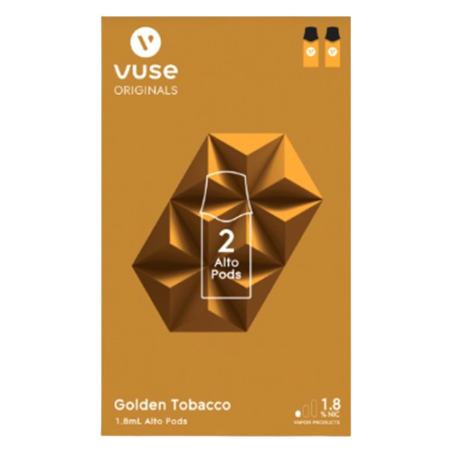 Vuse Alto Golden Tobacco Pods-Vuse-1.8% 2pk-NYC Glass