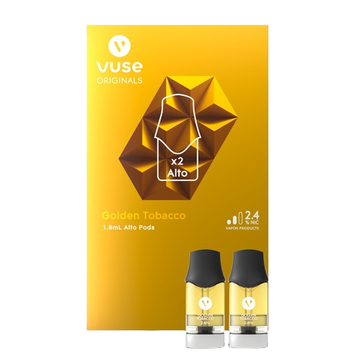 Vuse Alto Golden Tobacco Pods-Vuse-2.4% 2pk-NYC Glass