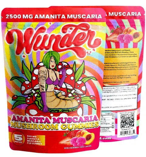 Wunder Amanita Muscaria Mushroom Gummies 2500mg-Wunder-NYC Glass