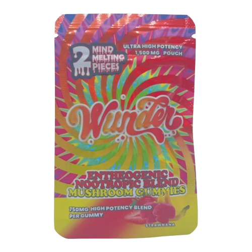 Wunder Entheogenic Nootropic Blend Ultra High Potency Mushroom Gummies 1500mg-Wunder-NYC Glass