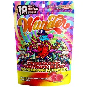 Wunder Entheogenic Nootropic Blend Ultra High Potency Mushroom Gummies 7500mg-Wunder-NYC Glass