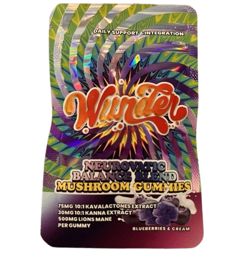 Wunder Neurovatic Balance Blend Mushroom Gummies 2pk-Wunder-NYC Glass