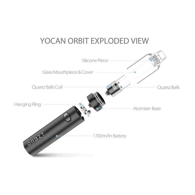 Yocan Orbit 1700mAh Variable Voltage Wax Vaporizer Kit NYC GLASS 718 Yocan Orbit 1700mAh Variable Voltage Wax Vaporizer Kit NYC GLASS 718