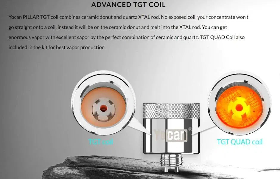 Yocan Pillar 1400mAh Variable Voltage E-Rig Vaporizer Starter Kit With TGT Technology-Yocan-NYC Glass