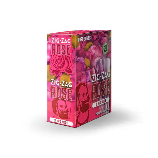 Zig Zag King Size Rose Cones - 8pk Box-Zig Zag-NYC Glass