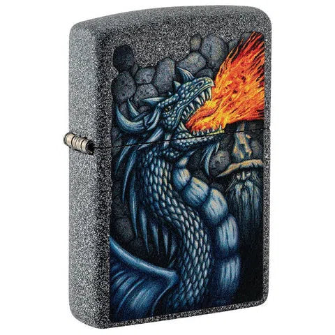 Zippo Windproof Lighters-Zippo-Fiery Dragon Design-NYC Glass