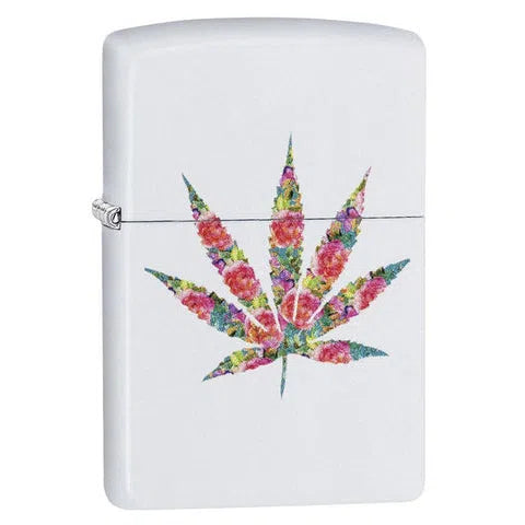 Zippo Windproof Lighters-Zippo-Floral Weed-NYC Glass