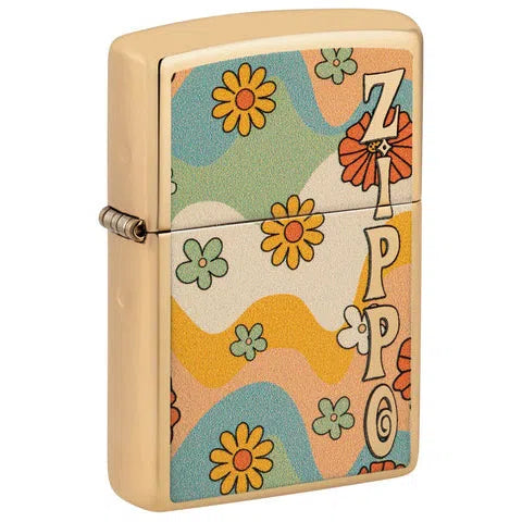 Zippo Windproof Lighters-Zippo-Flower Power-NYC Glass