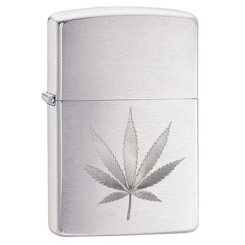 Zippo Windproof Lighters-Zippo-Leaf Design Engraved-NYC Glass