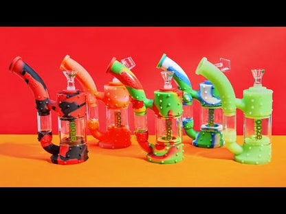 Ooze Stack Pipe Silicone Bubbler & Dab Rig Duo