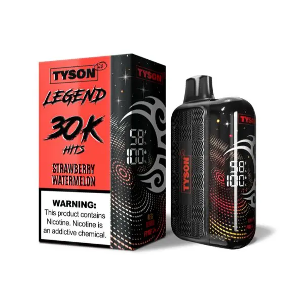 Tyson 2.0 Legend Nicotine Disposable 30,000 Puffs-Tyson-Strawberry Watermelon-NYC Glass