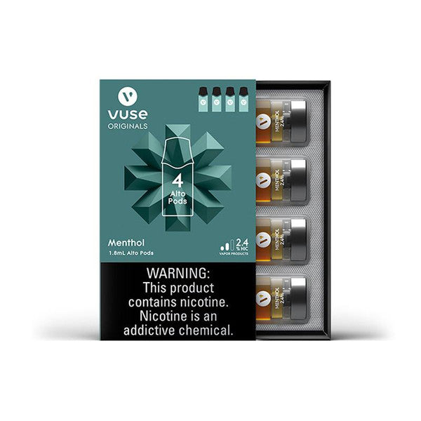 Vuse Alto Menthol Pods | 1.8%, 2.4% & 5% Nicotine | NYC Glass 718 NYC GLASS 718 Vuse Alto Menthol Pods | 1.8%, 2.4% & 5% Nicotine | NYC Glass 718 NYC GLASS 718